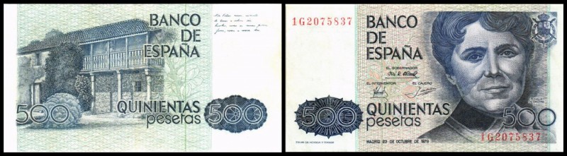 Banco de Espana
 500 Pesetas 23.10.1978, 1 Zf./1 Bst. vor KN, P-157 II