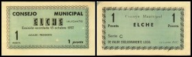 Notgeld
 1 Peseta 1937 Serie C, blanko Elche CM II