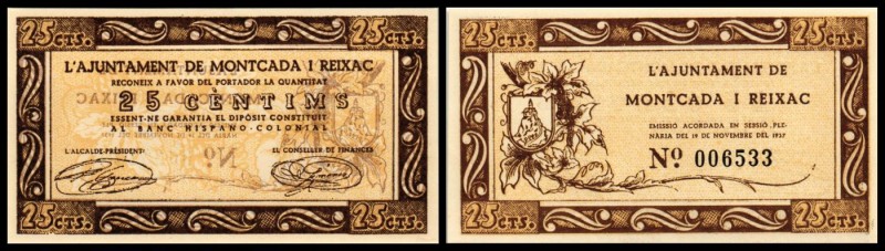 Notgeld
 25 cent. 19.11.1937 Montcada i Reixac AJ I