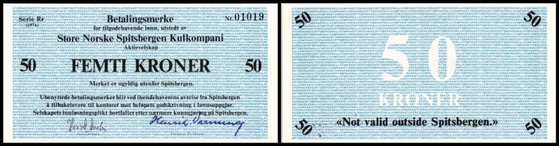 Store Norske Spitsbergen Kulkompani
 50 Kronen 1976, Serie Rr, SN51 I