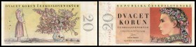 Tschechische Republik
 20 Kronen 1949, Perf. 3 kl.Löcher, P-70a/s I