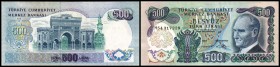 Central Bank
 500 Lira o.D.(1974, Sign. E-O gleich) Ser.M(Pu-C78) P-190, min. Randeinriß Jahr und Sign. Varianten nach Katalog PULKO 2005/06 I-