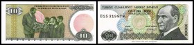 Central Bank
 10 Lira o.D.(1979, , Sign. A-C gleich) Ser.B selten(Pu-C82) P-192 Jahr und Sign. Varianten nach Katalog PULKO 2005/06 I