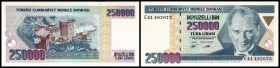 Central Bank
 250.000 Lira o.D.(1995, neue Sign.) nur Ser. E(Pu-C112) P-207 Jahr und Sign. Varianten nach Katalog PULKO 2005/06 I