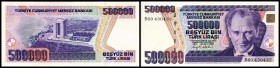 Central Bank
 500.000 Lira o.D.(1993, Sign. A-C gleich) Ser. B(Pu-C114) P-208 Jahr und Sign. Varianten nach Katalog PULKO 2005/06 I