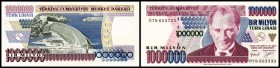 Central Bank
 1 Million Lira o.D.(1996, Sign. H-N gleich, Wz Typ 1 oder 2 bei H,I,K,L wechselnd) Ser.H72/78, Wz.Typ 2(Pu-C119, seltenste Variante) P-...