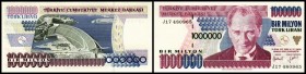 Central Bank
 1 Million Lira o.D.(1996, Sign. H-N gleich) Ser. J(Pu-C119, Wz. Typ 1 wie Pu-118) P-209 Jahr und Sign. Varianten nach Katalog PULKO 200...
