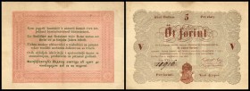 Finanzministerium
 5 Forint 1848, D. braun, Ser.Bst. mit Doppelpunkt, Ri-408b1 (P-S116b) I II/III