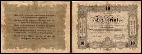 Finanzministerium
 10 Forint 1848, Ser.I + 1 Gr + 1 KlBst., Ri-409 (P-S117) 2 Wurmlöcher IV+