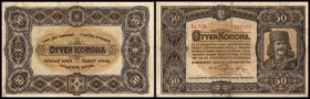 Finanzministerium
 50 Kronen 1920, Ser.u.KN rot, P-62 III-