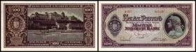 Finanzministerium
 100 Pengö 1945, P. weiß, P-111b I