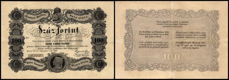 Mag. Nemzeti Bank (Szálasi Government in Veszprém)
 100 Pengö 1943, P-115a I