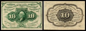 Fractional Currency
 10 Cents 17.7.1862, Rs Monogramm, P-98c II