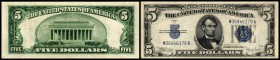 United States Notes / small size
 5 $ Serie 1934C/Siegel blau, P-414Ac III+