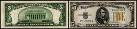 United States Notes / small size
 5 $ Serie 1934A/Siegel gelb(für Militär in Sizilien u.Nord Afrika) P-414aY II+