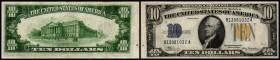 United States Notes / small size
 10 $ Serie 1934A/ Siegel gelb(für Militär in Sizilien u.Nord Afrika) P-415Ya III