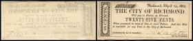 Virginia – City of Richmond
 25 Cents 1.4.1862, KN u. Sign hs., H--- I