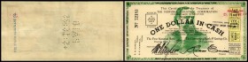 Depressions Scrip (Notgeld 1930er Jahre)
 1 $ 22.11.1934 mit Klebemk., auf auf Vs/Rs gestempelt, OH-448, entwertet II-