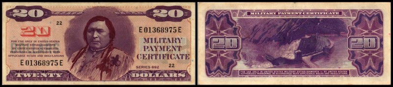 Specialized Issues
 20 $ Serie 692 (1970/73) P-M98 Military Payment Certificate...