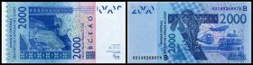 A = Ivory Coast (Elfenbeinküste)
 2000 Francs (20)03, Sign.32, P-216B/a I
