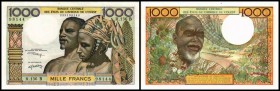 B = Benin (Dahomey)
 1000 Francs (1961/65) Sign.10, Serie R, P-203/Bl I