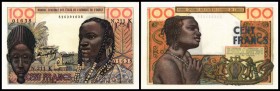 K = Senegal
 100 Francs 2.12.1964, Sign.3, Serie N, P-701/Kd I