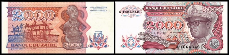 2000 Zaires 1.10.1991, Dfa. HdMZ, Sign.8, P-36a I