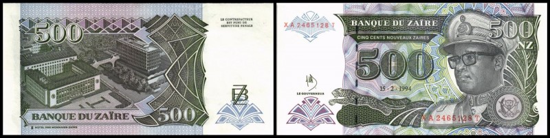 500 NZaires 15.2.1994, Dfa.HDMZ, Sign.10, nur Serie X (in Argentinien gedr.) P-6...