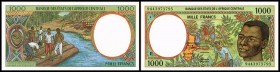 F = Central African Republic, ab 2002 M = CARep.
 1000 Francs (19)94, Sign.16, P-302F/b I