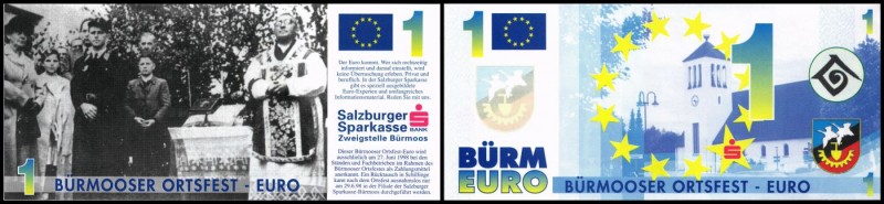 Bürmoos(Sbg)
 1,2,5 Bürm-Euro, Bürmooser Ortsfest 29.6.1998, Serie I