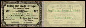 Braunau – Fischer/Spiske/Schubert
 Lot 3 Stück, 3,5,6 Kreuzer 1.2.1849, blanko I