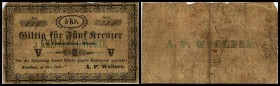 Klattau – A.P. Wollner
 Lot 2 Stück, 5 Kreuzer, März 1849, 1x Sign. rechts, 1xohne? IV