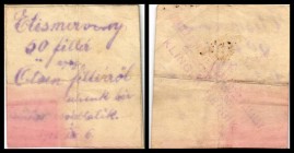Sepsiszentgyörgy, Ungarn – Klinger Henrik
 Lot 2 Stück, 20,50 filler, 6.IX.1915, Bildfehler im Katalog, selten, Richter-133/IV III-