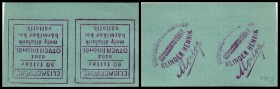 Sepsiszentgyörgy, Ungarn – Klinger Henrik
 Lot 6 Stück, je 2x20,50,50 blau o.D., Richter-133/Va,b I