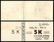 Trebic, Mähren
 Serie 4 Stück, 50h, 1,2,5 Kronen o.D., mit Allonge, Richter-150,4a-c J.H. Subak & Söhne I