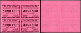 Bogenteil 4x50 Heller Nov.1918.-31.1.1919, zu Richter-127/Ia2 Bozen, Südtirol - Stadt I