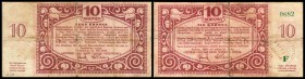 Lot 3 Stück, 2x5, 10 Kronen, 16.5.-1.12.1919, Richter-138/aA,D,bA Sopron/Ödenburg, Stadt – Oesterr.-ung.Bank III/IV