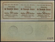 Bad Goisern
 Auflage 1000 Stück, Golddruck, Gstpl. 10, 20, 50 Heller I