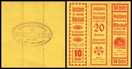 Münzbach bei Perg
 Kupon, 3. Auflage 1000 St., gelb rot 10,20,50 Heller I