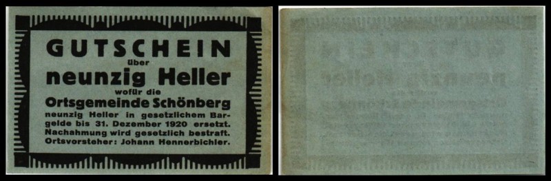 Schönberg
 P:blau, D:schwarz 30,50,75,90 Heller I