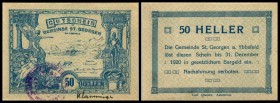 St. Georgen/Ybbsfeld
 Gstpl., eh U.d.BM, nicht im Katalog, selten 10,20,50 Heller I