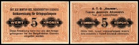 Eisenerz/Bergdirektion
 Geldanweisung für Kriegsgefangene, deutsch und russisch 0,10 0,50 1,5,10 Kronen I