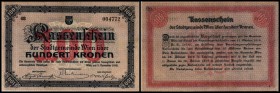 Kassenscheine 5,20,50,100 Kronen I