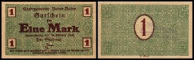 Baden-Baden
 mit Ggstpl. 1,2,5,20,50 Mark I