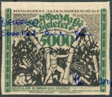 Bielefeld
 15. Februar 1923, Leinen, grün 5000 Mark I