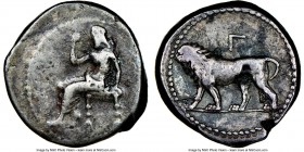 BABYLONIA. Babylon. Seleucus I, as Satrap (ca. 328-311 BC). AR stater (24mm, 3h). NGC Choice Fine. Ba'al seated left on backless throne, scepter in ri...