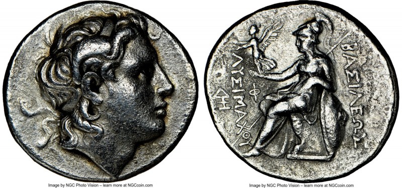 THRACIAN KINGDOM. Lysimachus (305-281 BC). AR tetradrachm (28mm, 11h). NGC VF. U...
