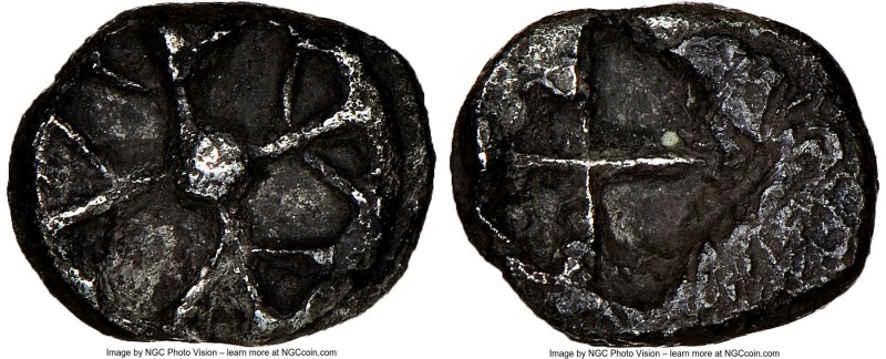 ATTICA. Athens. Ca. 545-520/10 BC. AR obol (8mm). NGC XF. "Wappenmunzen" series....