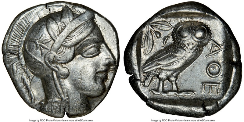 ATTICA. Athens. Ca. 440-404 BC. AR tetradrachm (25mm, 17.14 gm, 10h). NGC Choice...