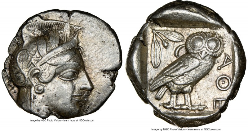 ATTICA. Athens. Ca. 440-404 BC. AR tetradrachm (25mm, 17.18 gm, 1h). NGC Choice ...